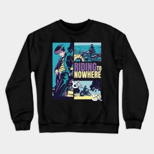 Anime Vaporwave Riding Nowhere Crewneck Sweatshirt